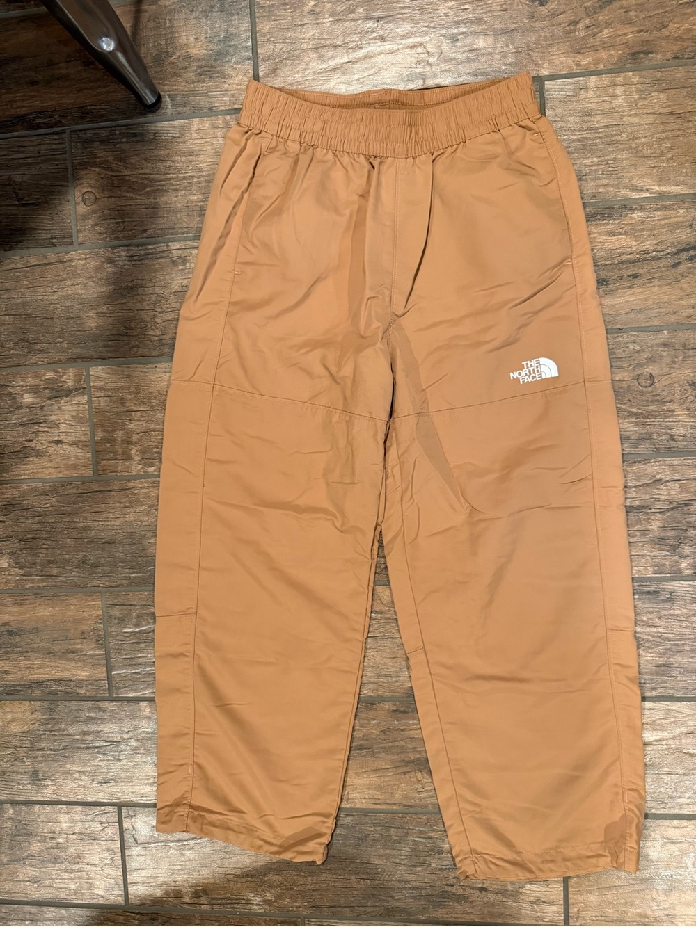 The North Face Tan Track Joggers with White Logo